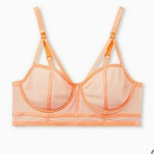 Torrid Longline Bralette-Desert Flower Trim & Mesh